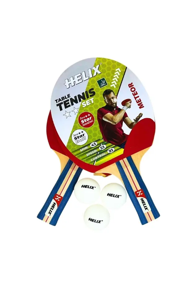 Helix Meteor Ittf Onaylı Müsabaka 2 Yıldız Masa Tenis Raket Seti